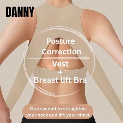 posture correction vest + bra, posture corrector and breast lift bra. anti sagging bloom bra