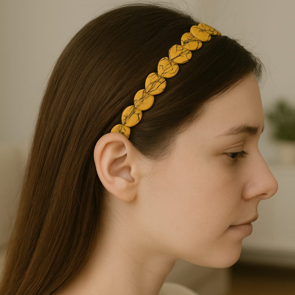 Heart-Shaped Headband -  Matte Plastic Hairband
