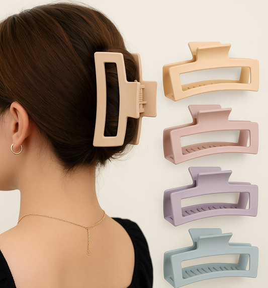 XL Rectangle Hair Claw Clips –  Jumbo Claw