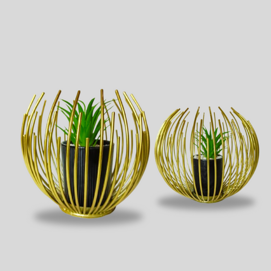 Minimalist Gold Metal Vase