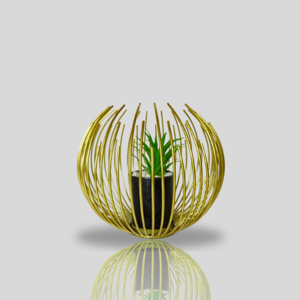Minimalist Gold Metal Vase