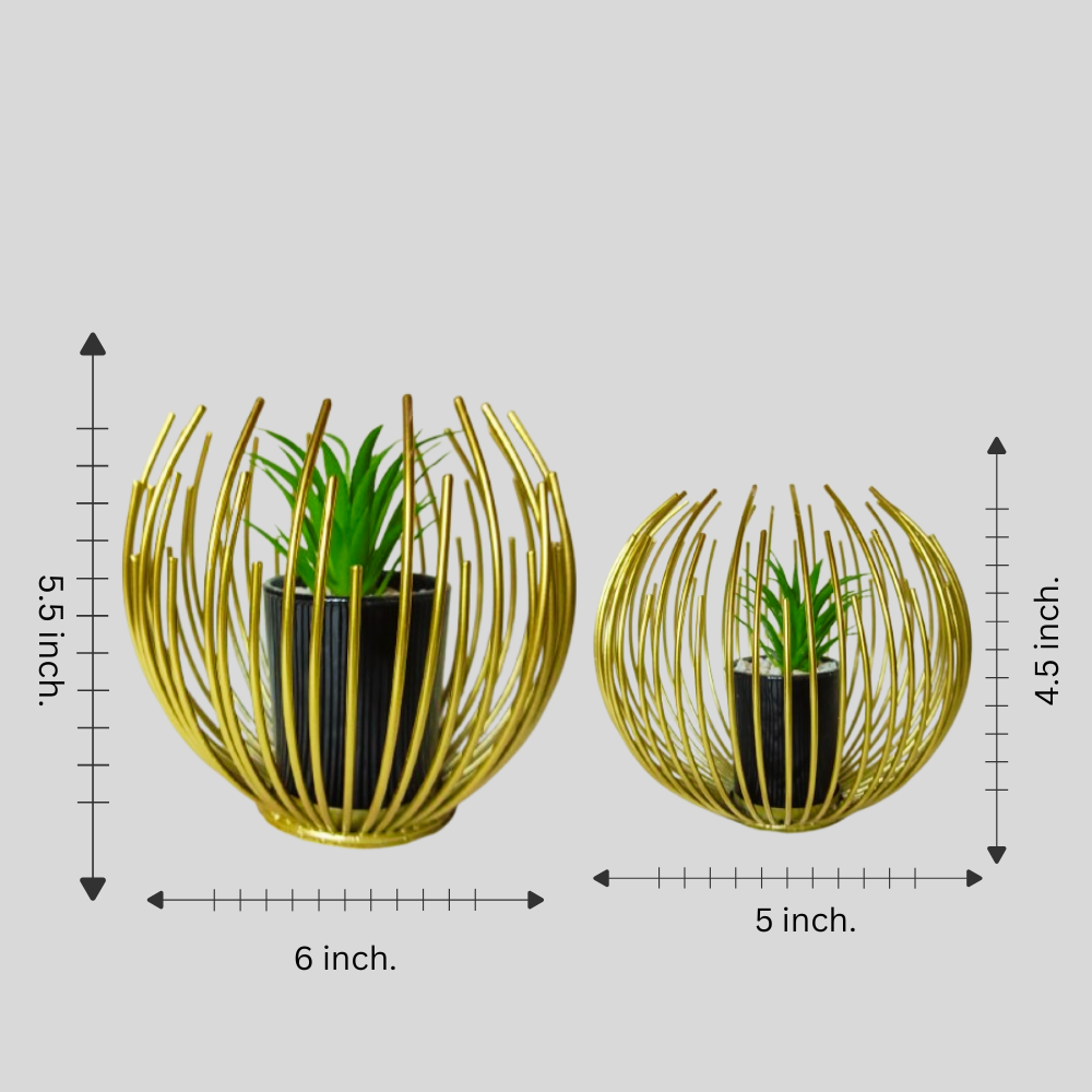 Minimalist Gold Metal Vase