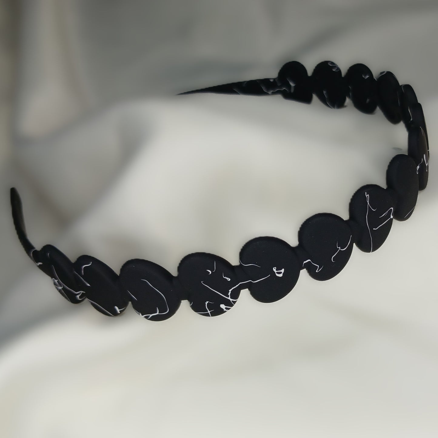 Heart-Shaped Headband -  Matte Plastic Hairband