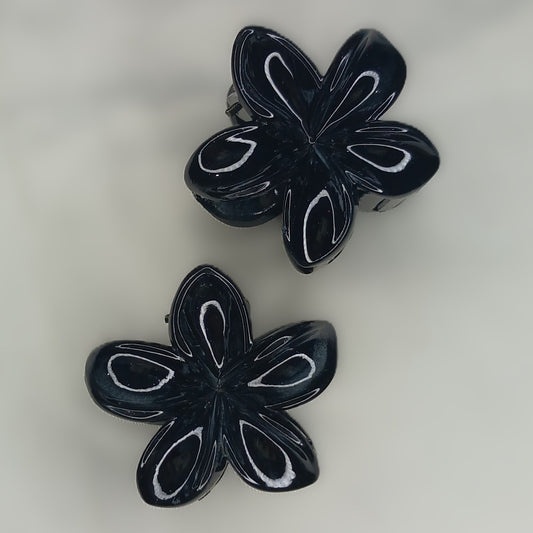 Plumeria Design Jaw Clips - Mini Flower Hair Claw Clips