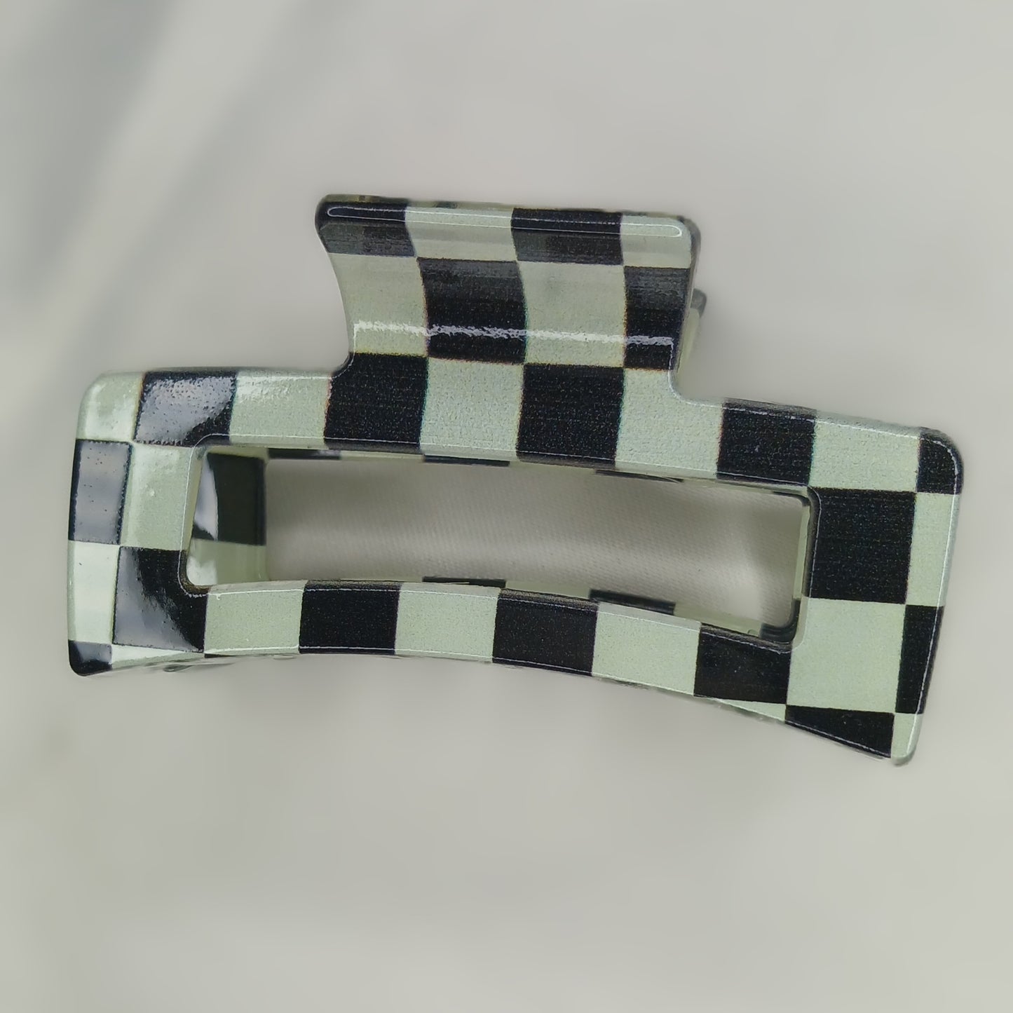 Checkered Hair Claw Clips – Plaid Pattern