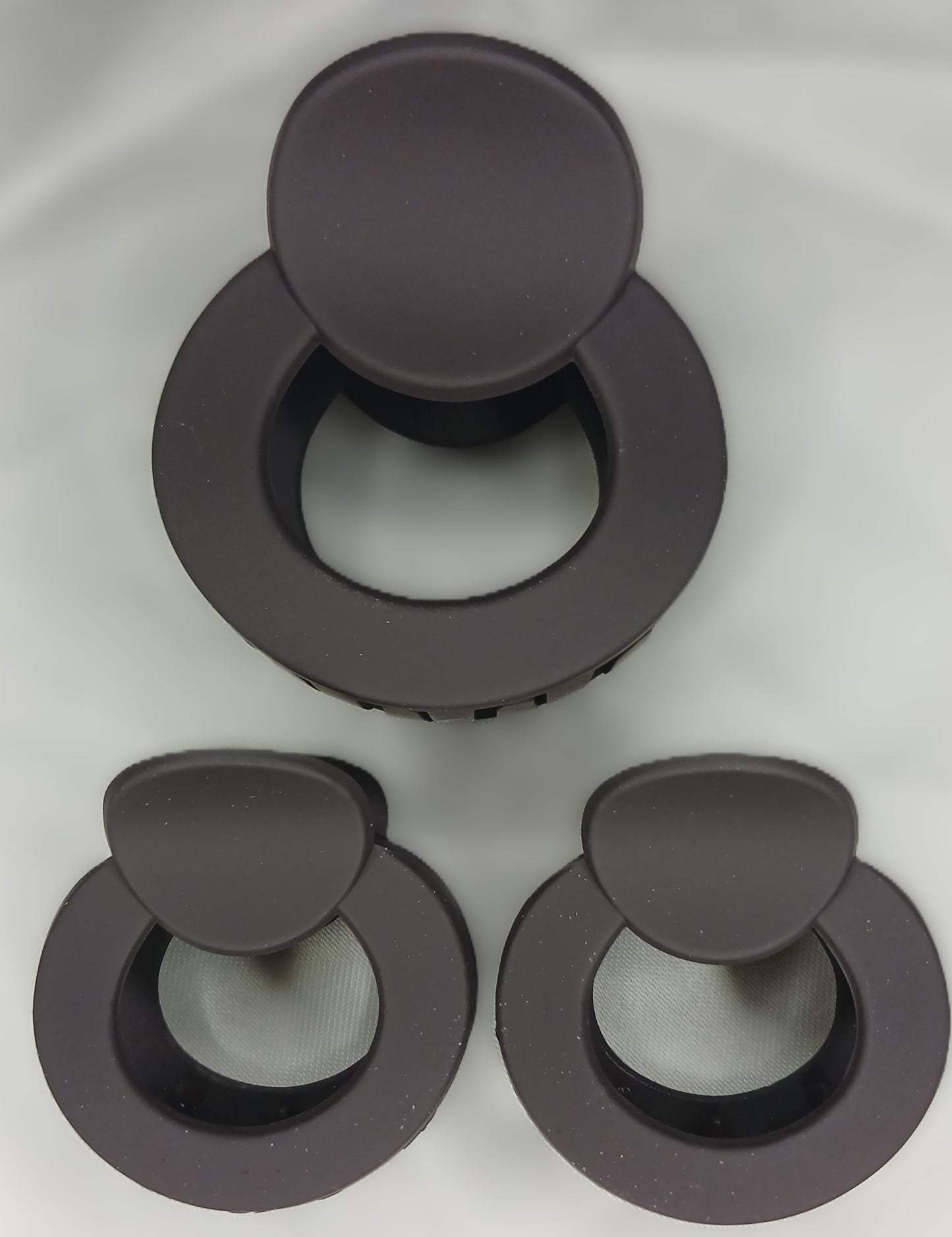 Round Hair Claw Clip Set – Matte Finish