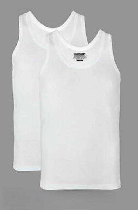 Men's Cotton Vest – Pack of 2 (White)