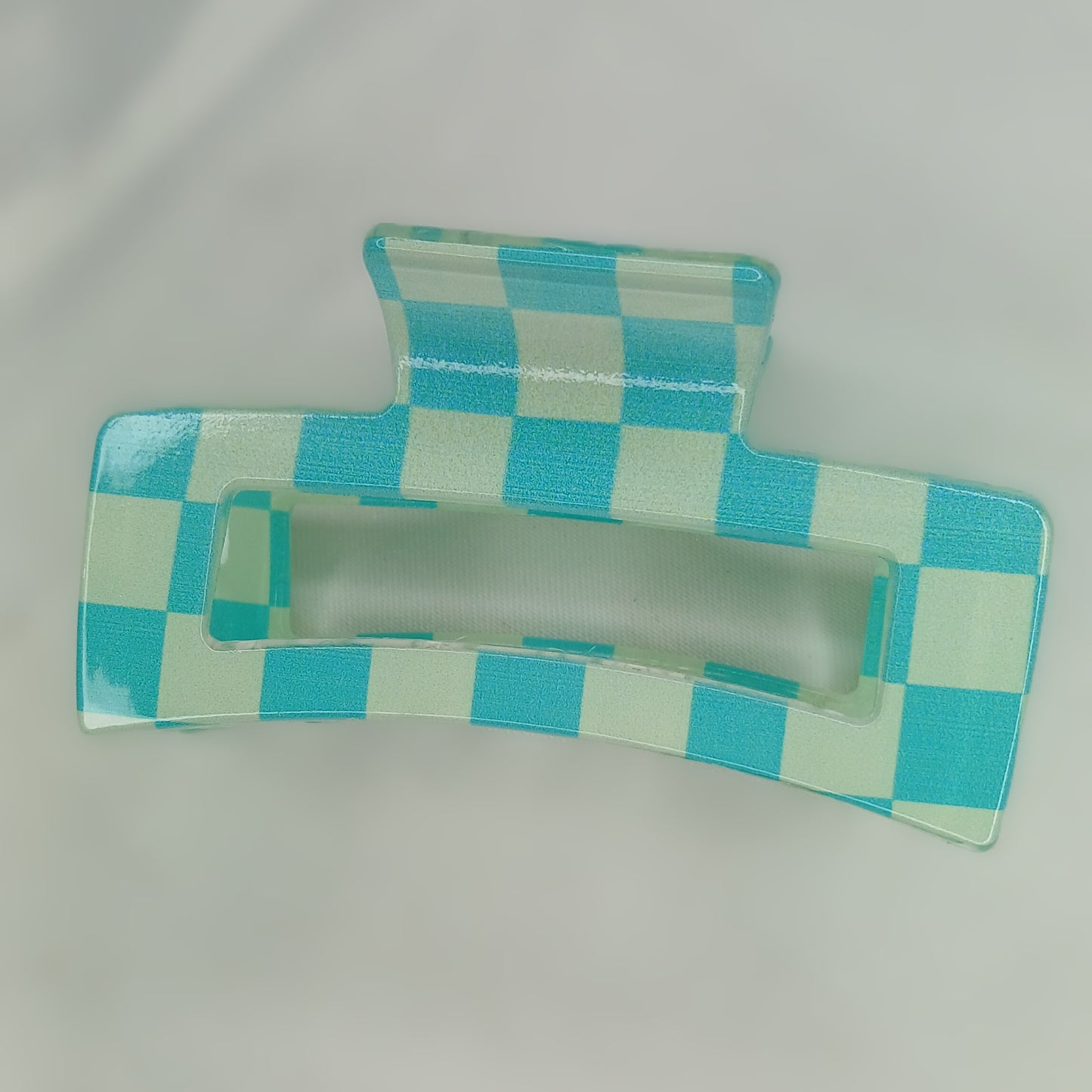 Checkered Hair Claw Clips – Plaid Pattern