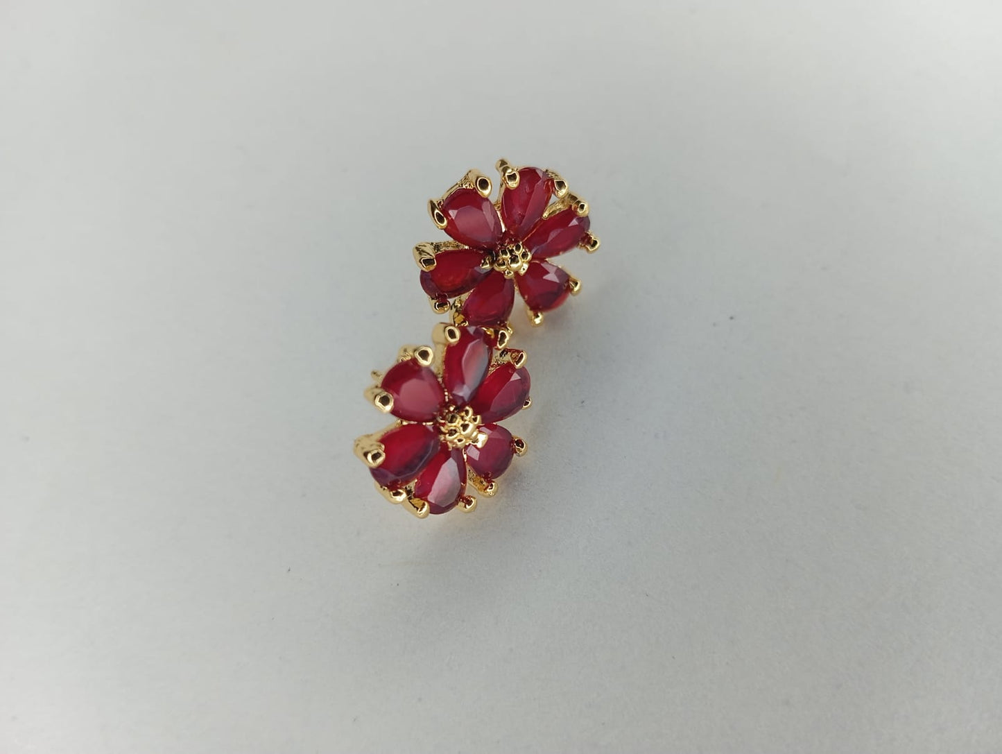 Elegant Floral Gold/Silver-Tone Jewelry Set