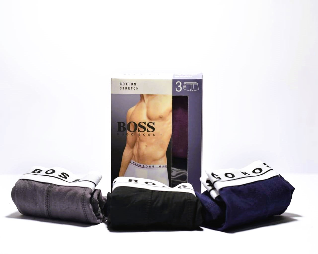 Men's Cotton Boxers, Pack of 3