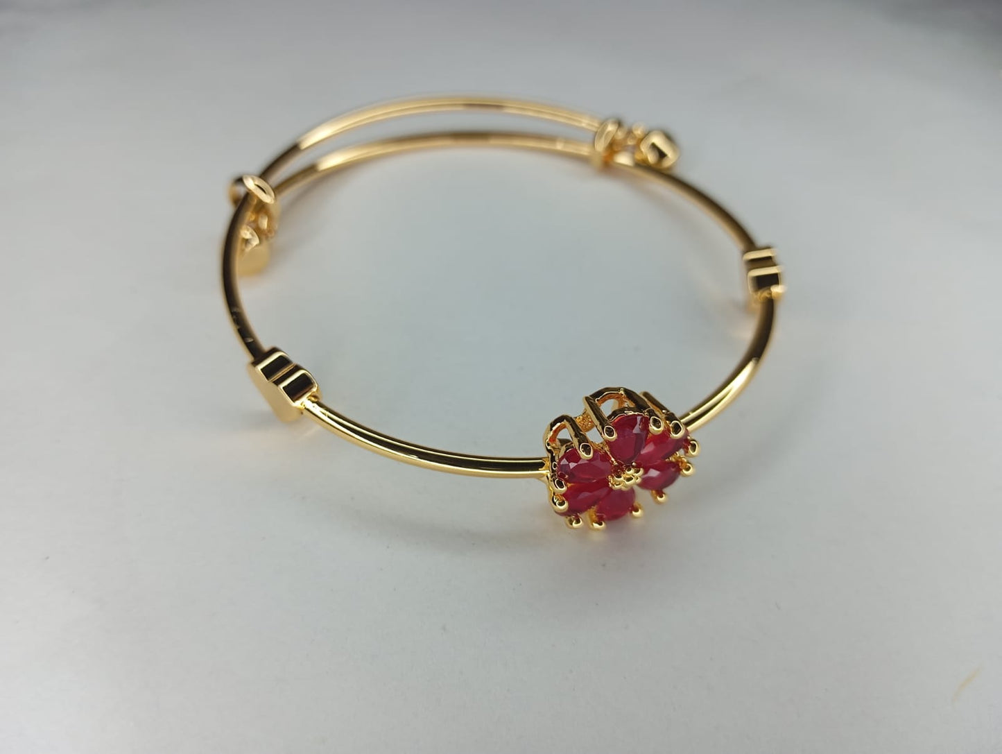 Elegant Floral Gold/Silver-Tone Jewelry Set