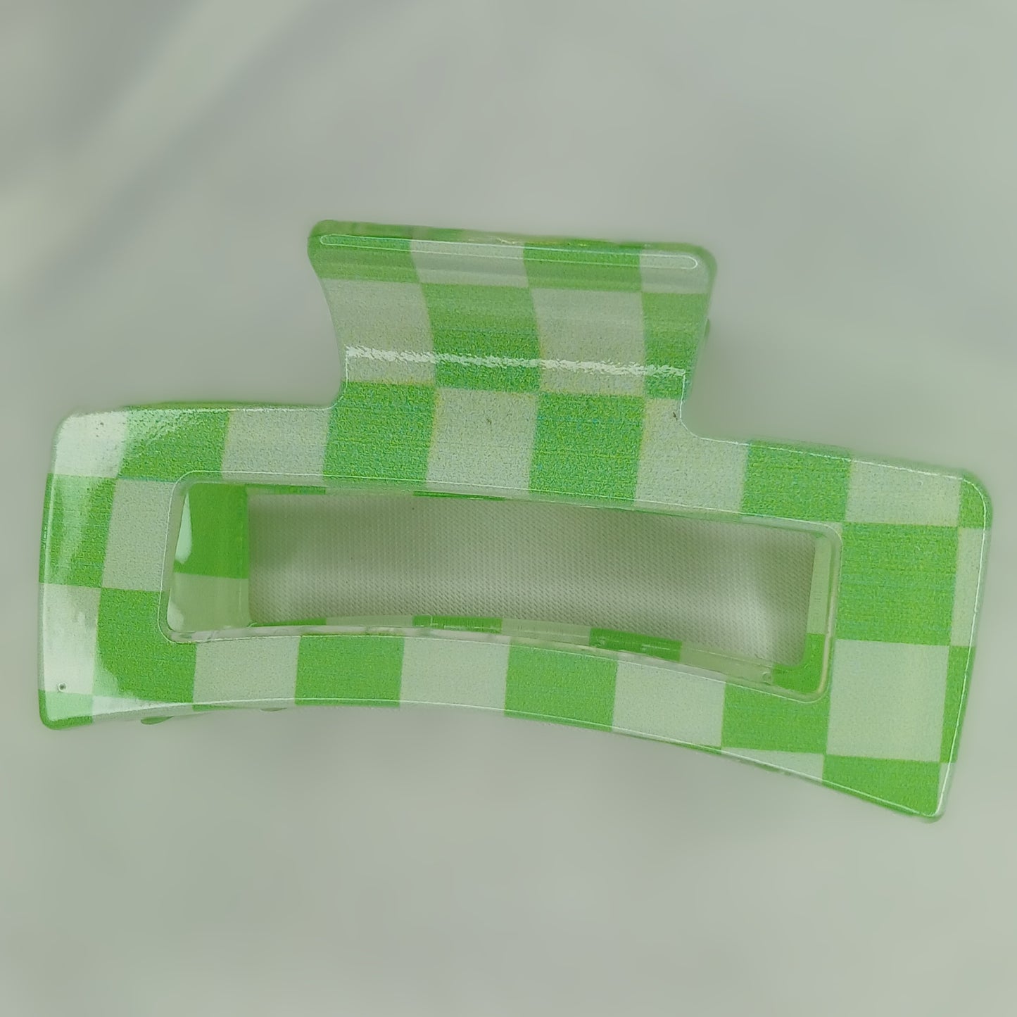 Checkered Hair Claw Clips – Plaid Pattern