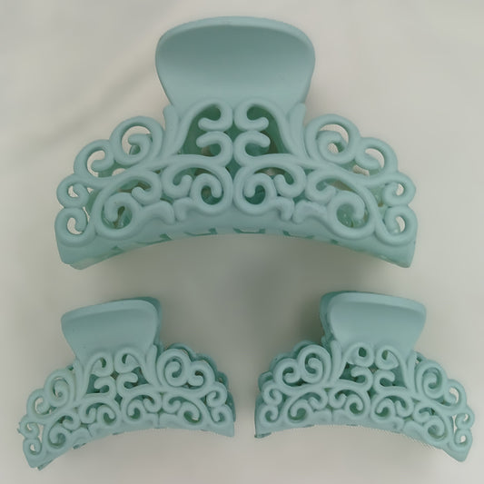 Matte Hollow Shark Clips - Set of 3