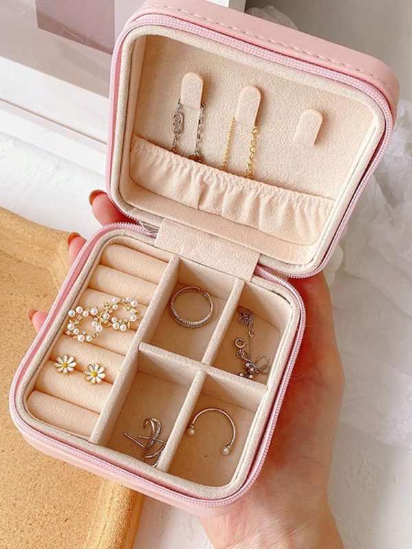 Stylish Leather Organizer – Jewelry Storage Box for Earrings, Rings & Cosmetics