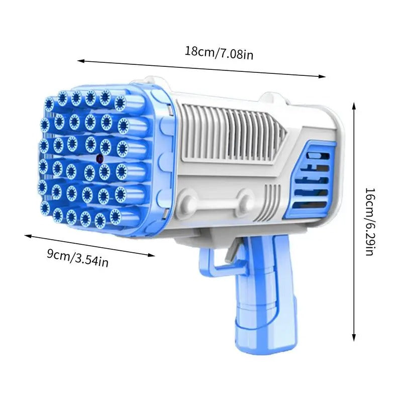 36-Shooter Bubble Water Gun - Outdoor Fun Toy for Kids & Toddlers (Random Color)