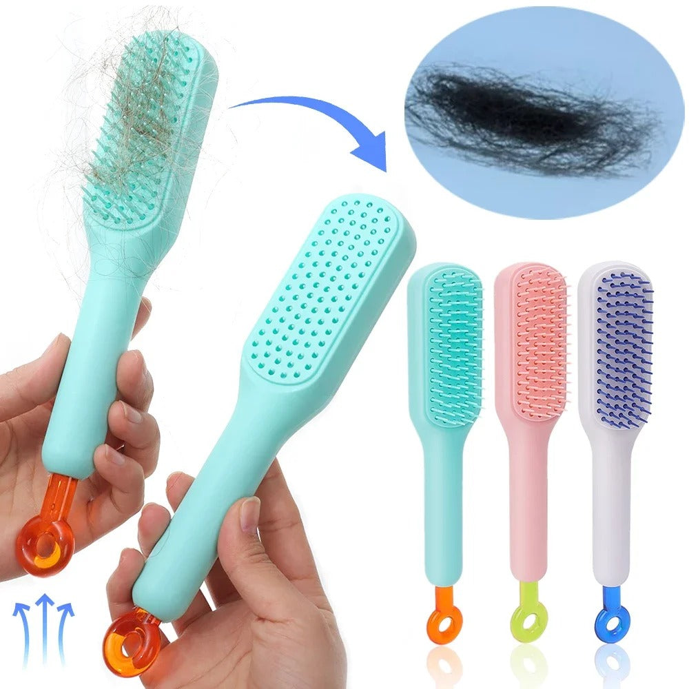 Self-Cleaning Anti-Static Massage Comb