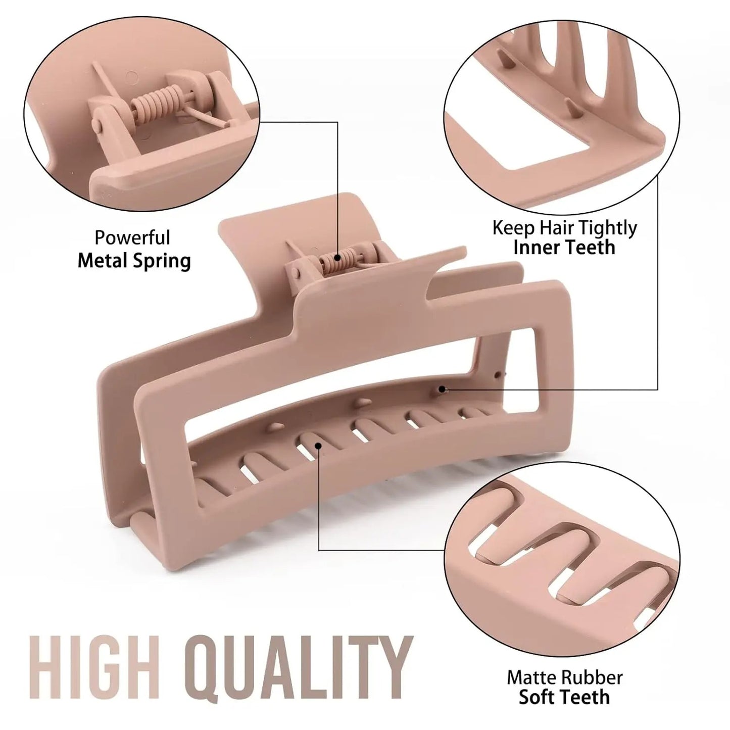 XL Rectangle Hair Claw Clips –  Jumbo Claw