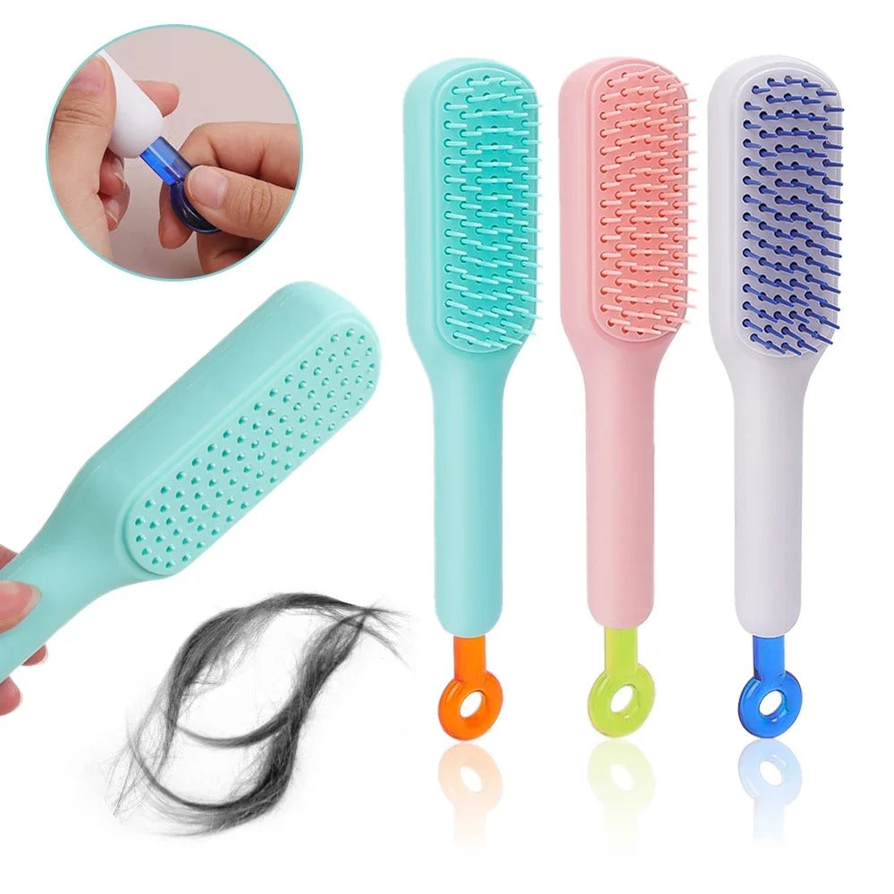 Self-Cleaning Anti-Static Massage Comb