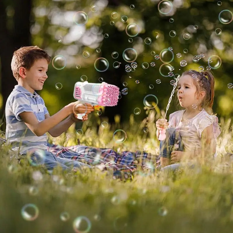 36-Shooter Bubble Water Gun - Outdoor Fun Toy for Kids & Toddlers (Random Color)