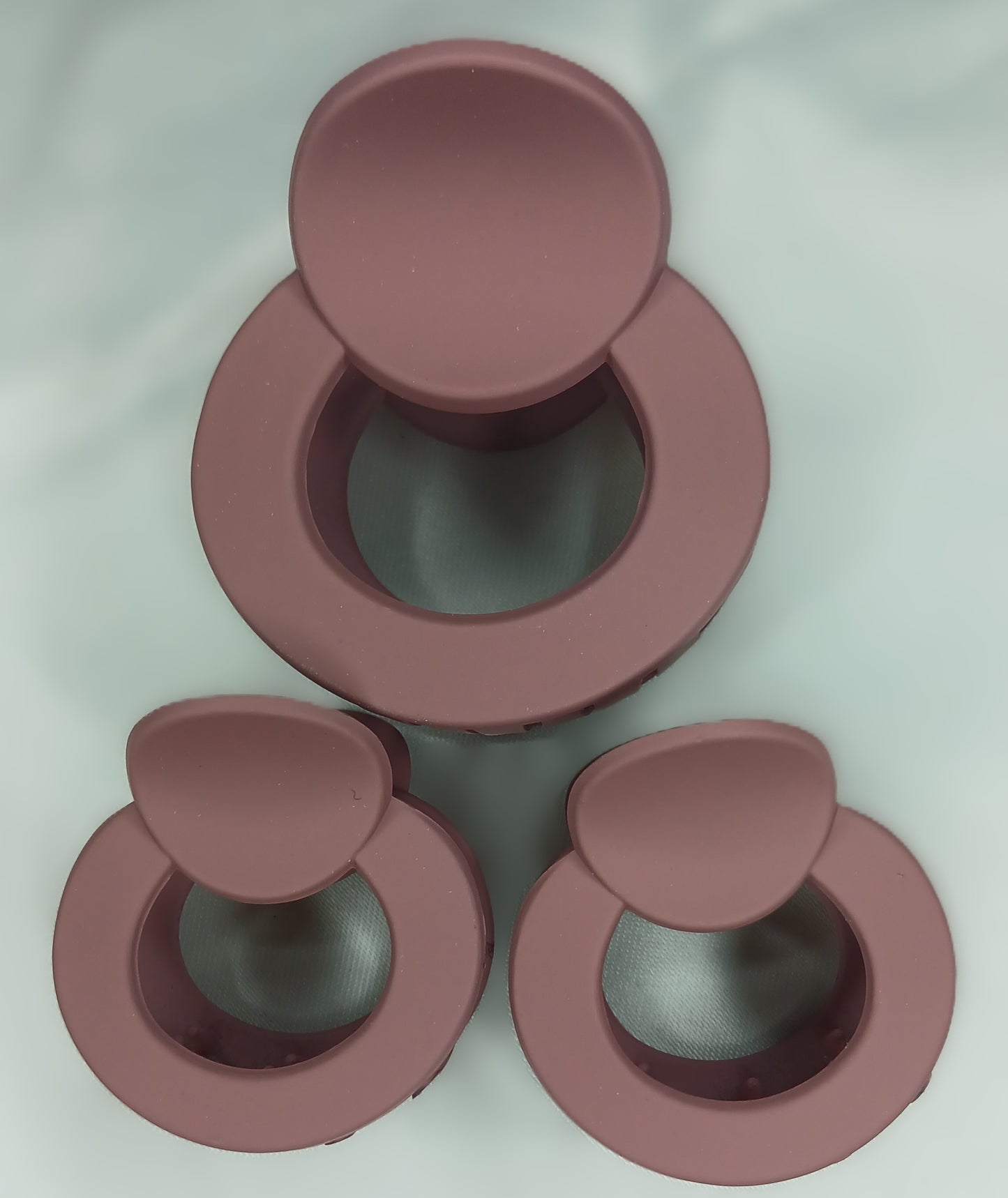 Round Hair Claw Clip Set – Matte Finish
