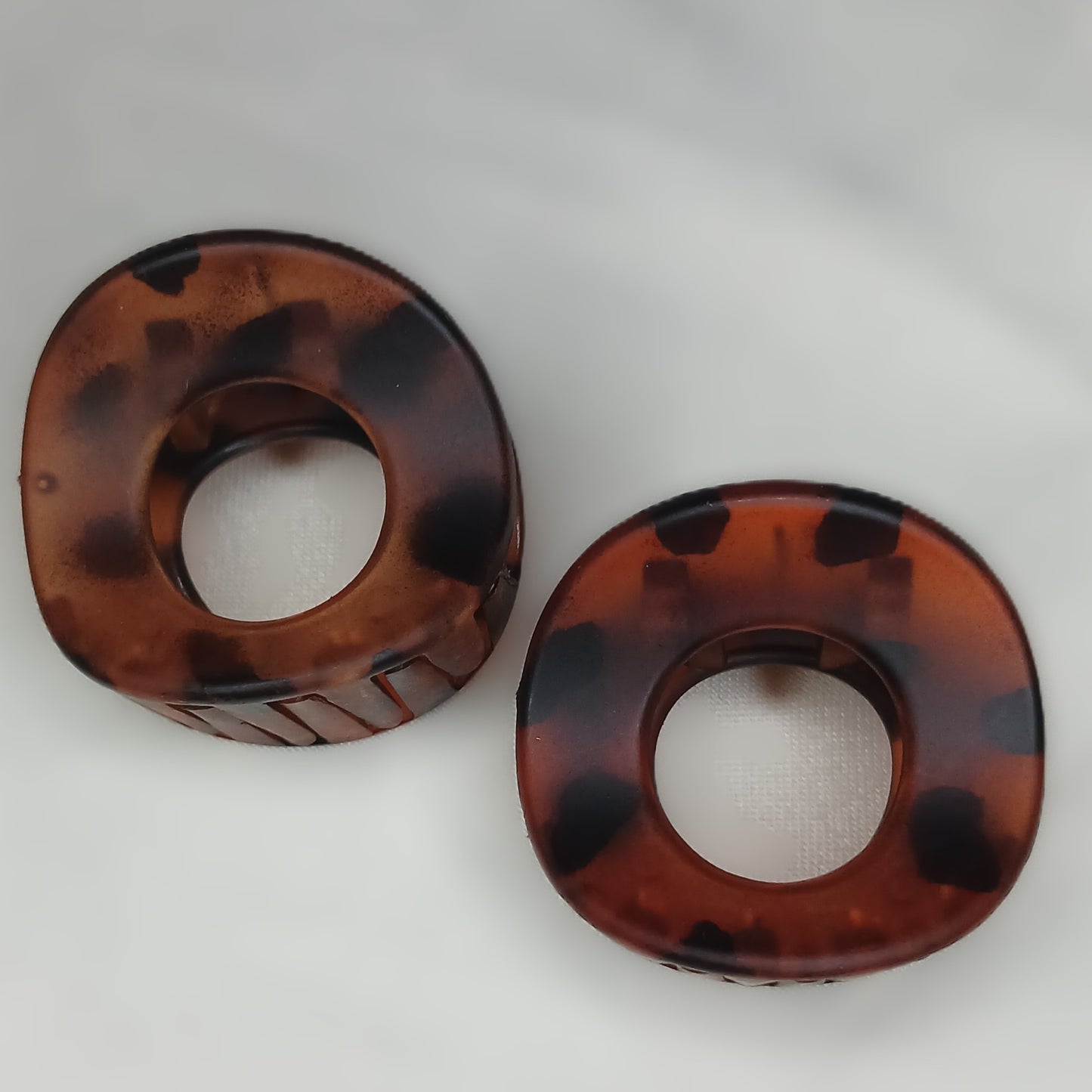 Mini Donut Hair Claw Clips – Matte & Glossy