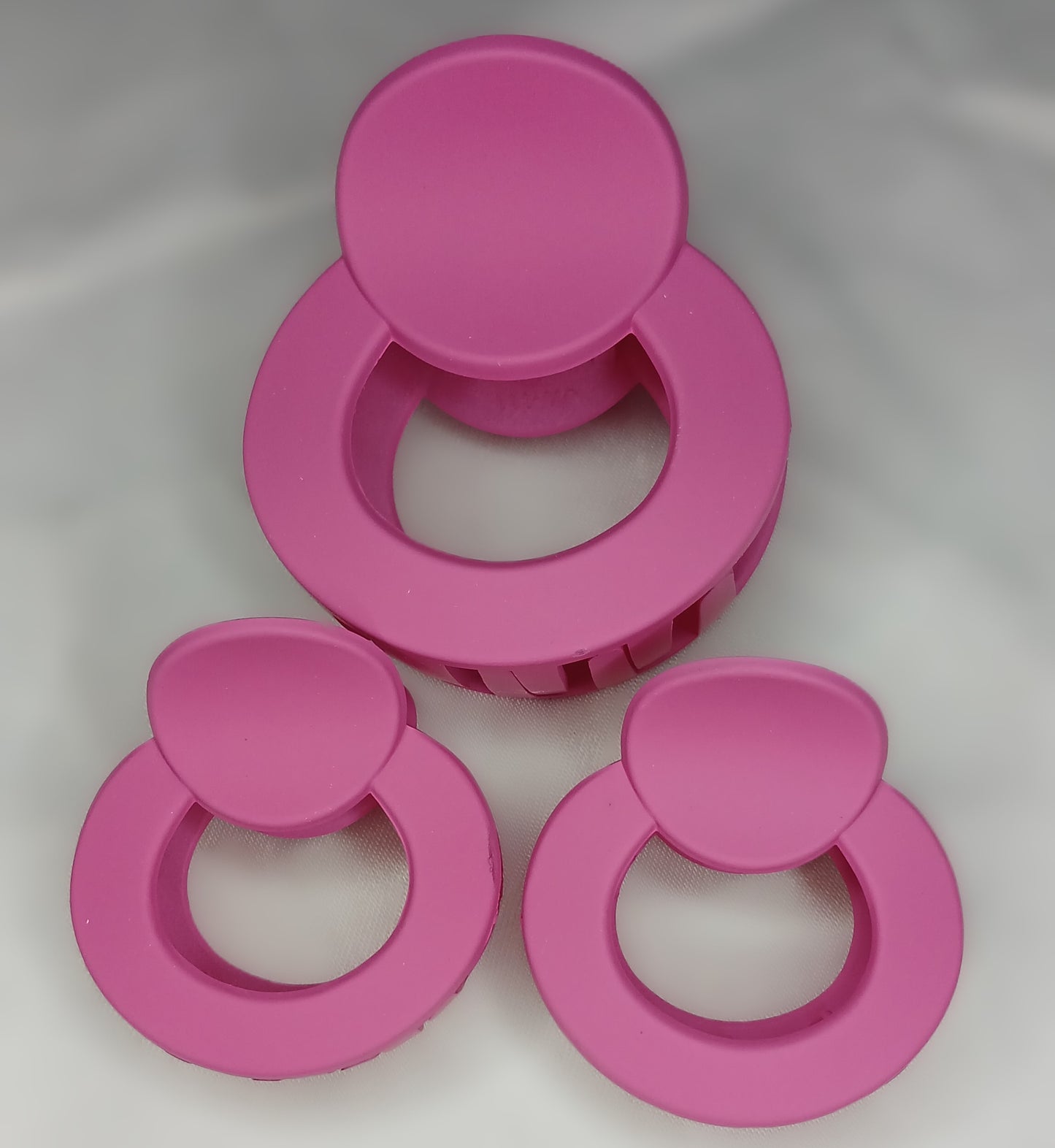 Round Hair Claw Clip Set – Matte Finish