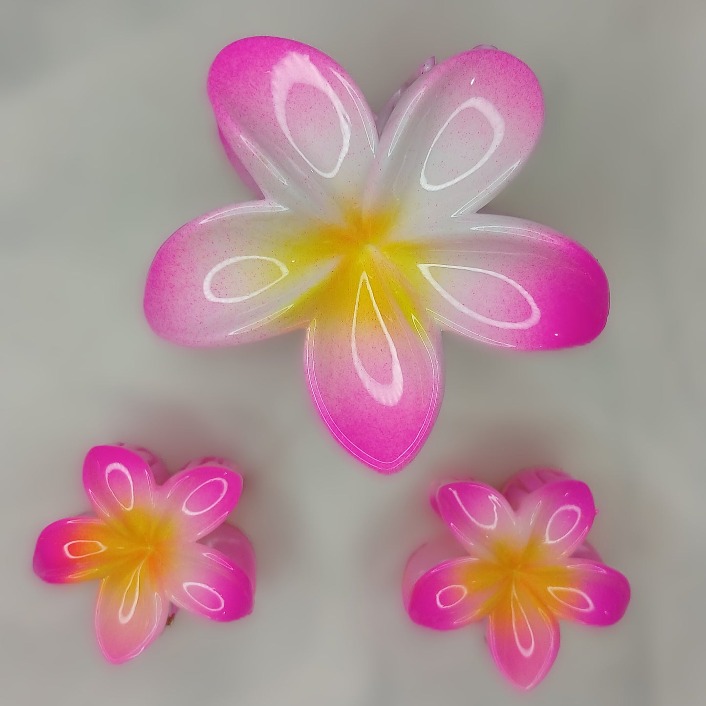 Glossy Lotus Flower Hair Claw Clips