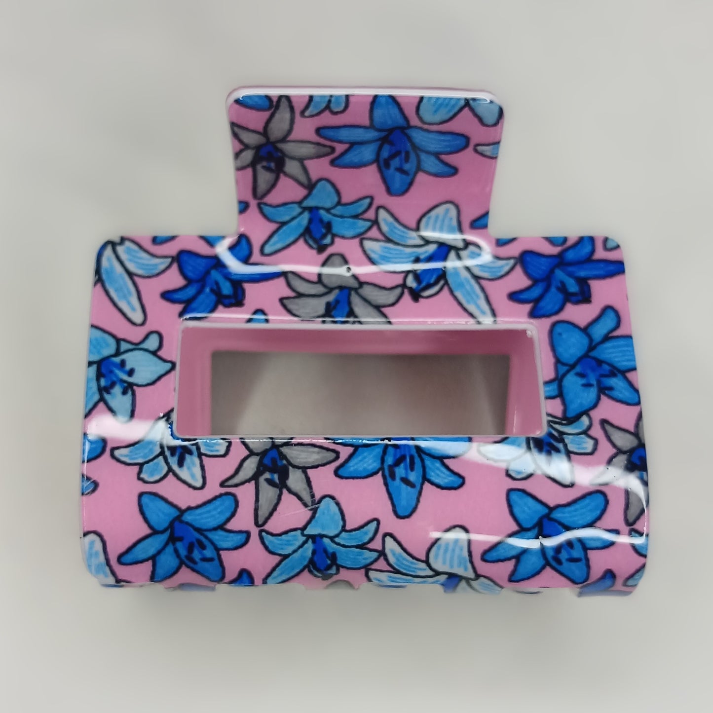 Luxury Floral Square Hair Clip – Korean Style