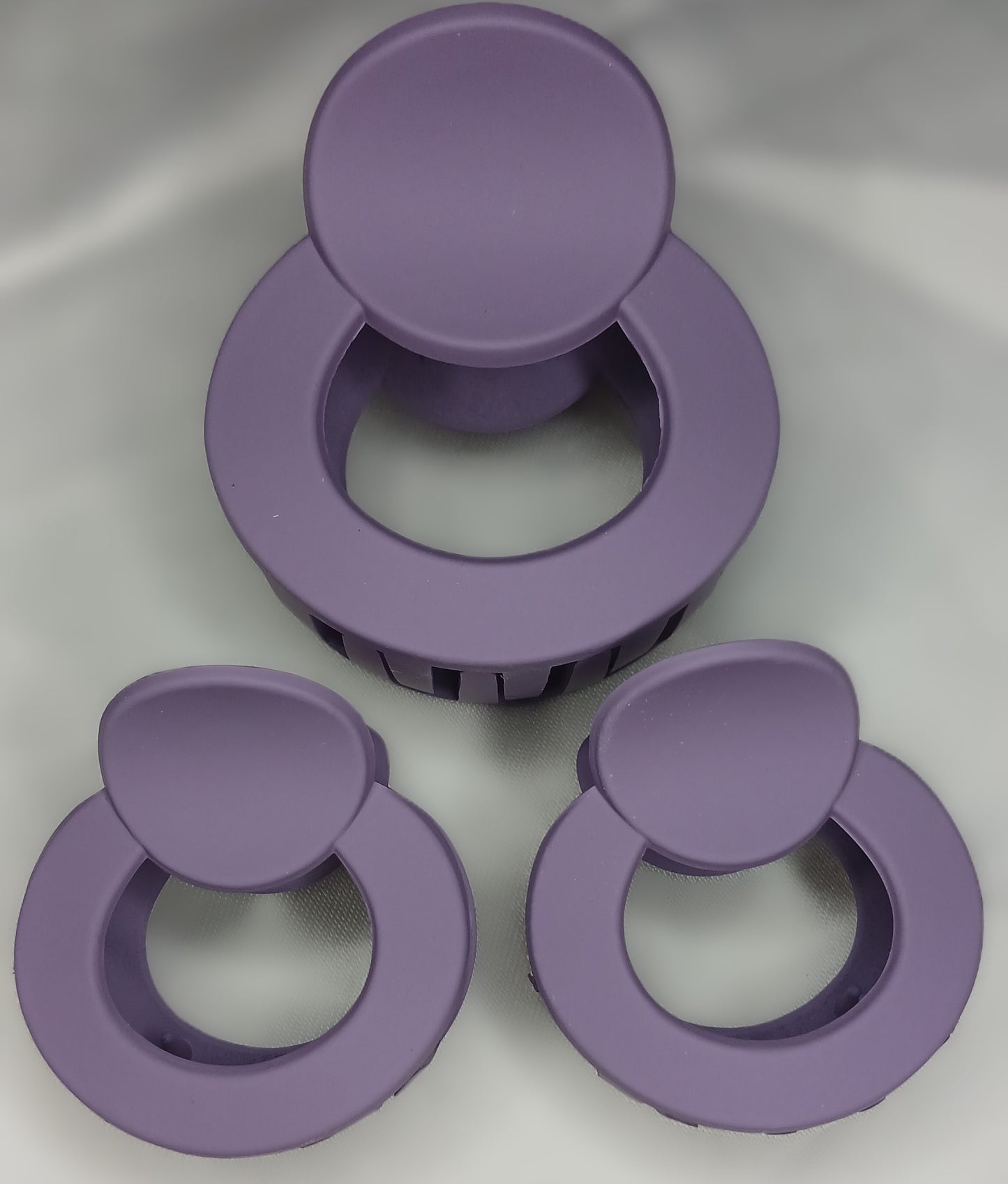 Round Hair Claw Clip Set – Matte Finish