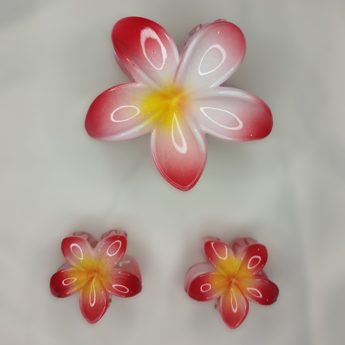 Glossy Lotus Flower Hair Claw Clips