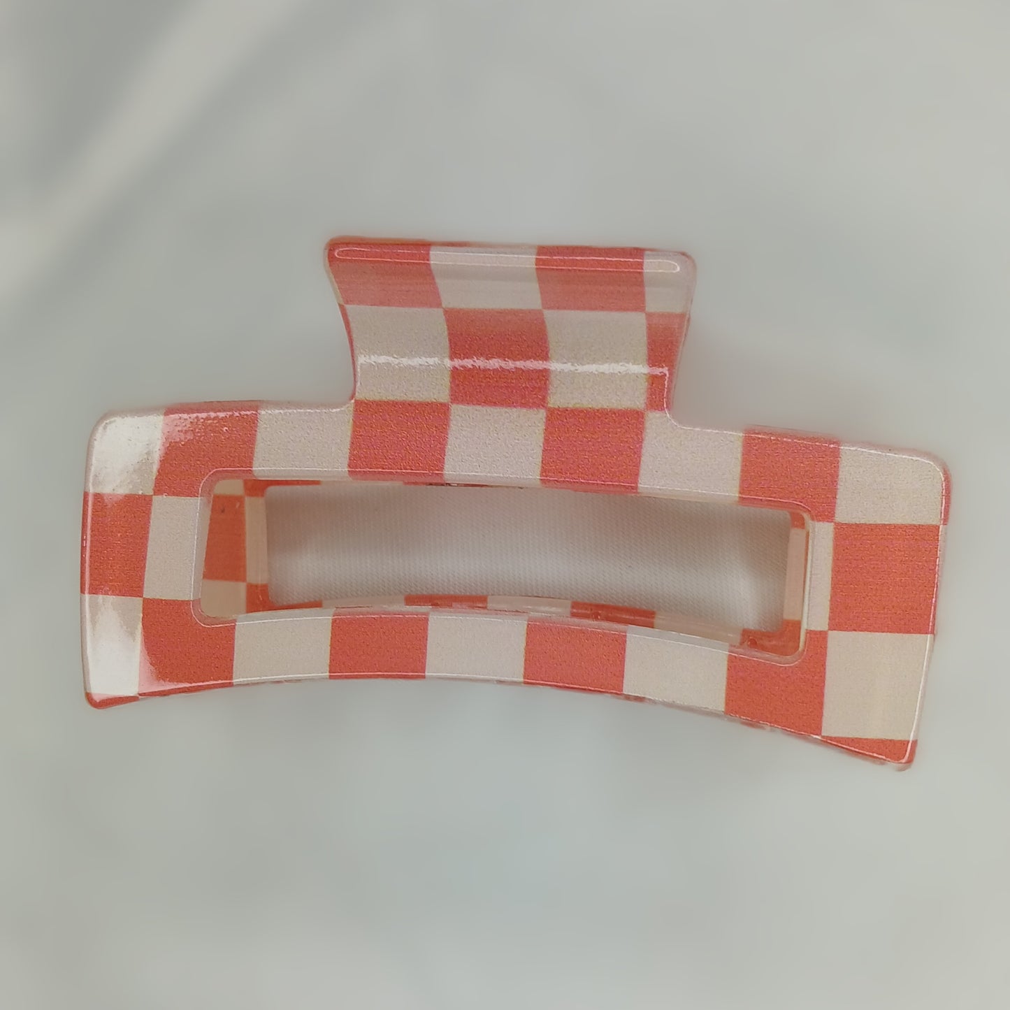 Checkered Hair Claw Clips – Plaid Pattern