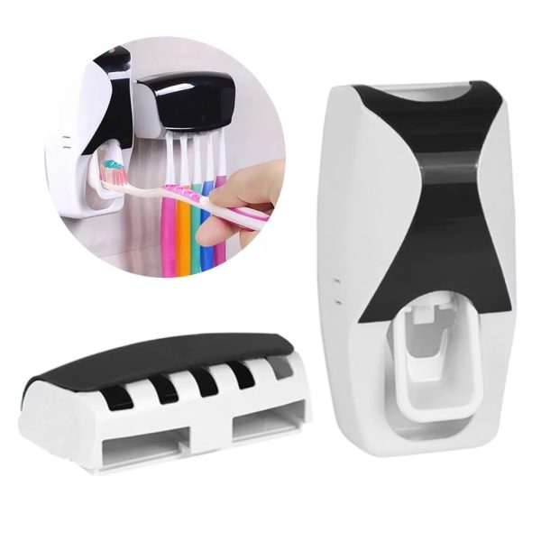 Hands-Free Toothpaste Squeezer & Toothbrush Organizer