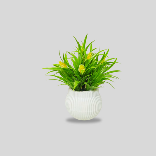 Modern Decorative Planter with Lifelike Artificial Greenery