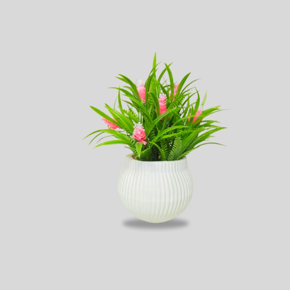 Modern Decorative Planter with Lifelike Artificial Greenery
