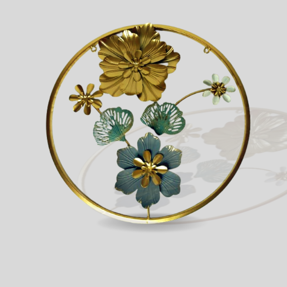 Elegant Iron Floral Wall Hanging
